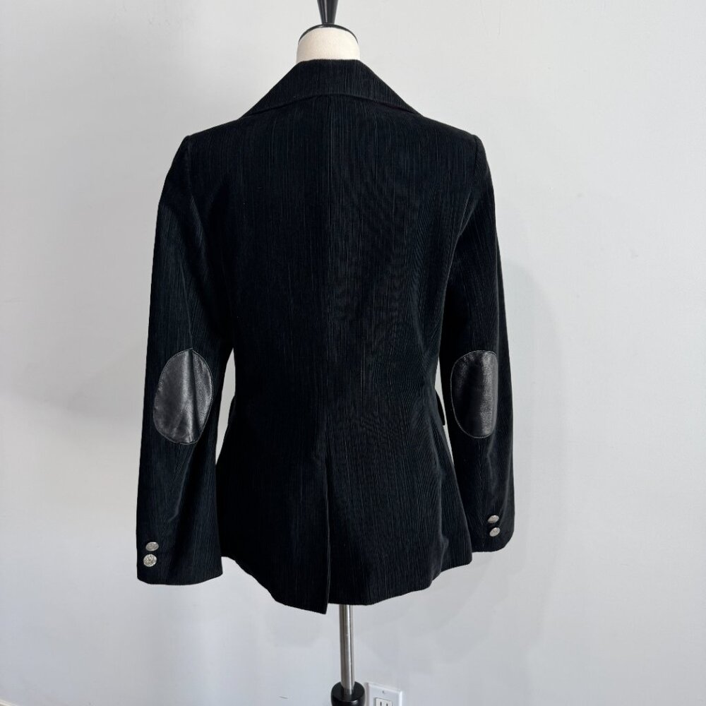 Alice + Olivia Vintage Black Corduroy Blazer, Size M - Picture 3 of 17